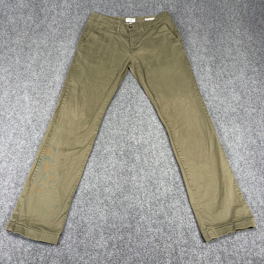 Goodfellow & Co Mens Every Wear Chino Athletic Fit Pants Olive Green 34x34